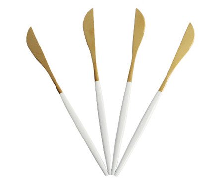 Jogo de Facas em Inox Slim Branco | Westwing