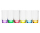 Jogo de Copos para Água em Cristal Dom - Colorido, Multicolorido | WestwingNow