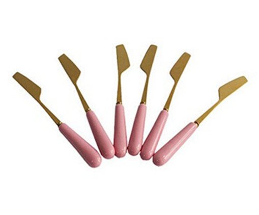 Jogo de Facas para Pate em Inox Rosa, multicolor | WestwingNow