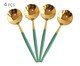 Jogo de Colheres de Sobremesa em Inox Slim Verde, multicolor | WestwingNow