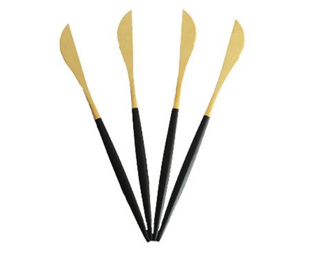 Jogo de Facas em Inox Slim Preto | Westwing