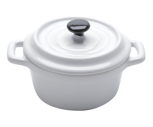 Caçarola em Porcelana Black Lid - Branca, Branco | WestwingNow