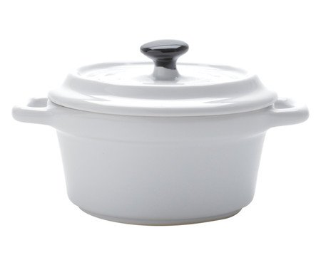 Caçarola em Porcelana Black Lid - Branca | Westwing