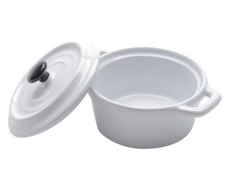 Caçarola em Porcelana Black Lid - Branca | Westwing