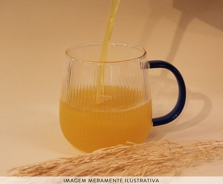 Caneca Canelada Azul Marinho | Westwing