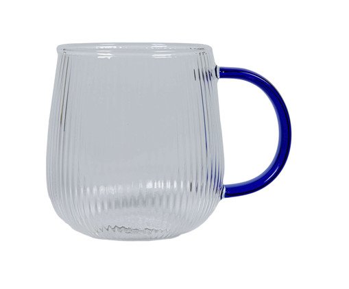 Caneca Canelada Azul Marinho, multicolor | WestwingNow