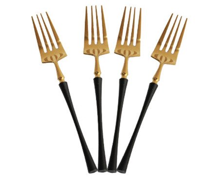 Jogo de Garfos em Inox Preto ll | Westwing