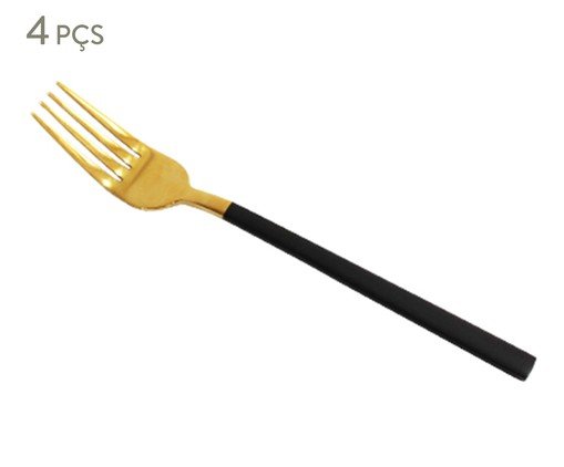 Jogo de Garfos de Sobremesa em Inox Preto l, multicolor | WestwingNow