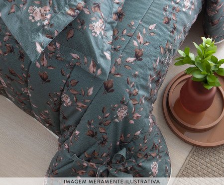 Jogo de Cobre-Leito em Veludo Floral Chic | Westwing