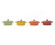 Jogo de Mini Cocotte Ovais em Porcelana Colors - 04 Peças, Multicolorido | WestwingNow