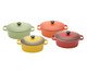 Jogo de Mini Cocotte Ovais em Porcelana Colors - 04 Peças, Multicolorido | WestwingNow