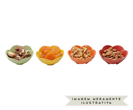 Jogo de Petisqueiras em Porcelana Flowers - Colorido | Westwing