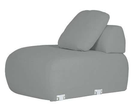Sofá Módulo Lateral Esquerdo Laguna by Elle - Boucle Cinza | Westwing