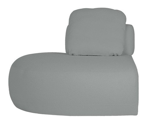 Sofá Módulo Lateral Esquerdo Laguna by Elle - Boucle Cinza, Cinza | WestwingNow