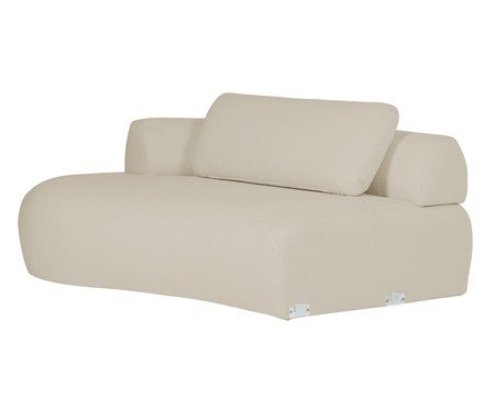 Sofá Módulo Lateral Esquerdo Estendido Laguna by Elle - Boucle Bege | Westwing
