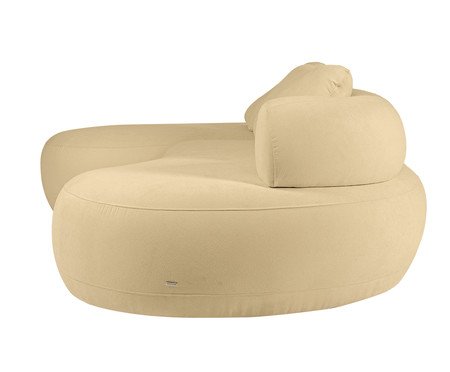 Sofá Chaise Direita Laguna by Elle - Boucle Bege II | Westwing