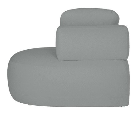 Sofá Módulo Lateral Direito Laguna by Elle - Boucle Cinza | Westwing