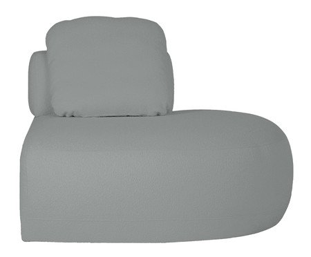 Sofá Módulo Lateral Direito Laguna by Elle - Boucle Cinza | Westwing