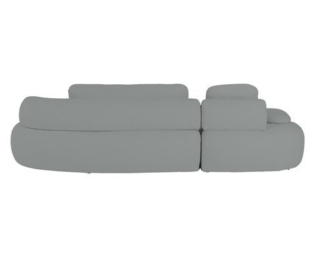 Sofá Laguna by Elle - Lateral Direta Estendida  - Boucle Cinza VII | Westwing