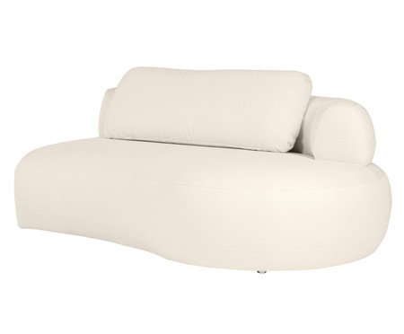 Sofá Módulo Lateral Direito Estendido Laguna by Elle - Boucle Off-White II | Westwing