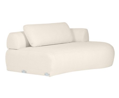 Sofá Módulo Lateral Direito Estendido Laguna by Elle - Boucle Off-White II | Westwing