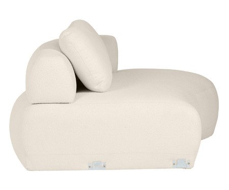 Sofá Módulo Lateral Direito Estendido Laguna by Elle - Boucle Off-White II | Westwing