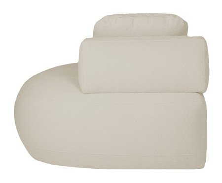 Sofá Módulo Chaise Esquerda Laguna by Elle - Boucle Bege | Westwing