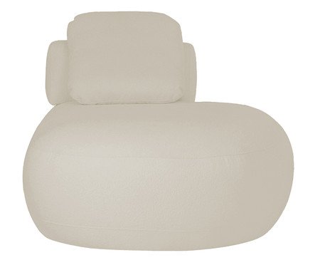 Sofá Módulo Chaise Esquerda Laguna by Elle - Boucle Bege | Westwing
