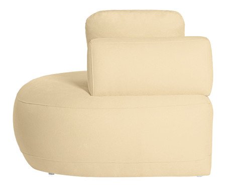 Sofá Módulo Chaise Esquerda Laguna by Elle - Boucle Bege | Westwing