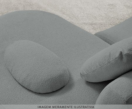 Sofá Módulo Chaise Esquerda Laguna by Elle - Boucle Cinza | Westwing