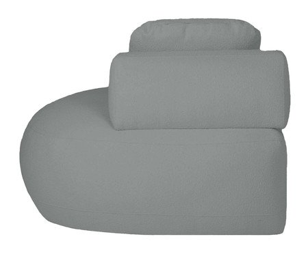 Sofá Módulo Chaise Esquerda Laguna by Elle - Boucle Cinza | Westwing