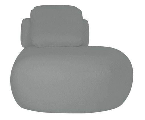 Sofá Módulo Chaise Esquerda Laguna by Elle - Boucle Cinza, Cinza | WestwingNow