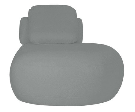 Sofá Módulo Chaise Esquerda Laguna by Elle - Boucle Cinza | Westwing