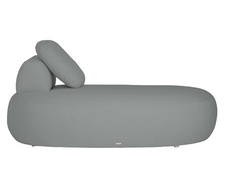 Sofá Módulo Chaise Direita Laguna by Elle - Boucle Cinza | Westwing