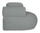 Sofá Módulo Chaise Direita Laguna by Elle - Boucle Cinza, Cinza | WestwingNow