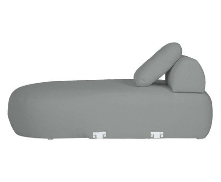 Sofá Módulo Chaise Direita Laguna by Elle - Boucle Cinza | Westwing