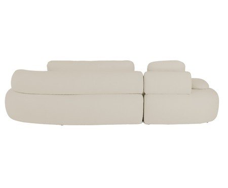 Sofá Laguna by Elle - Lateral Direta Estendida  - Boucle Bege VII | Westwing