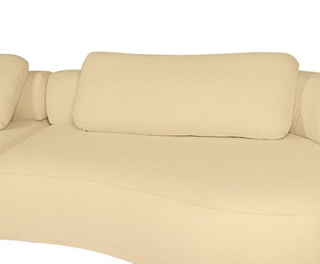 Sofá Lateral Direta Estendida Laguna by Elle - Boucle Bege VII | Westwing