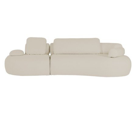 Sofá Laguna by Elle - Lateral Direta Estendida  - Boucle Bege VII | Westwing
