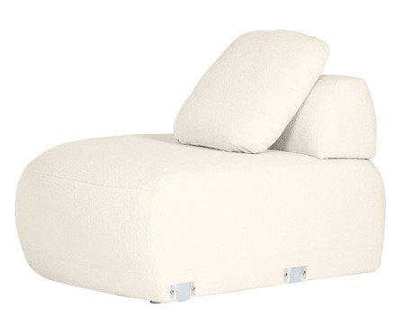 Sofá Módulo Lateral Esquerdo Laguna by Elle - Boucle Off-White | Westwing