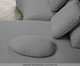 Sofá Laguna by Elle - Chaise Esquerda Aveludado Cinza V, Cru | WestwingNow