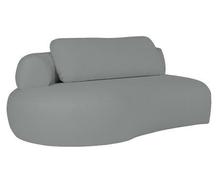 Sofá Módulo Lateral Esquerdo Estendido Laguna by Elle - Boucle Cinza | Westwing