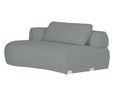 Sofá Módulo Lateral Esquerdo Estendido Laguna by Elle - Boucle Cinza | Westwing