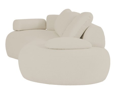 Sofá Lateral Esquerda Estendida Laguna by Elle - Boucle Bege III | Westwing
