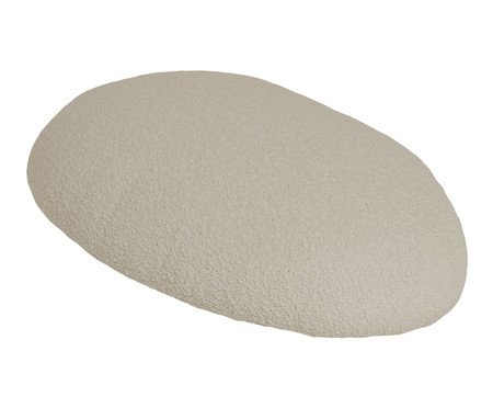 Almofada Braço Orgânico Oval Laguna by Elle - Boucle Bege | Westwing