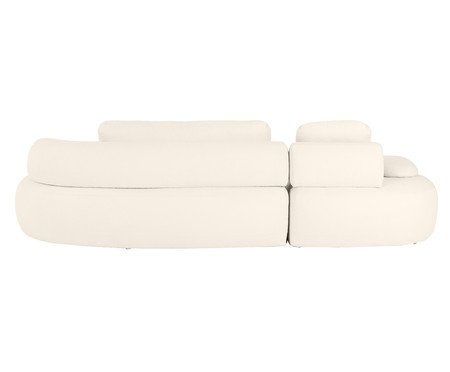 Sofá Lateral Direta Estendida Laguna by Elle - Boucle Off-White VII | Westwing