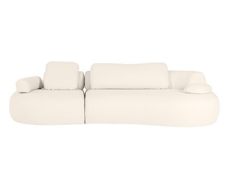 Sofá Lateral Direta Estendida Laguna by Elle - Boucle Off-White VII | Westwing
