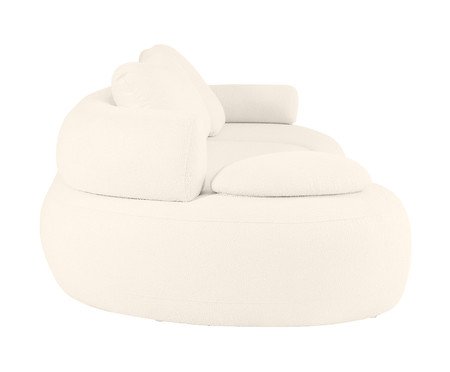 Sofá Lateral Direta Estendida Laguna by Elle - Boucle Off-White VII | Westwing