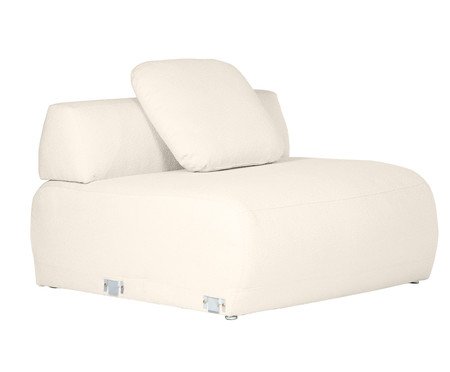 Sofá Módulo Meio Laguna by Elle - Boucle Off-White | Westwing