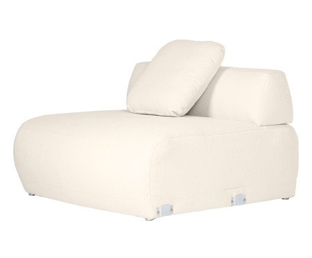 Sofá Módulo Meio Laguna by Elle - Boucle Off-White | Westwing